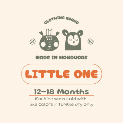 Online T-Shirt Label Creator for a Kids' Clothing Brand 6538f