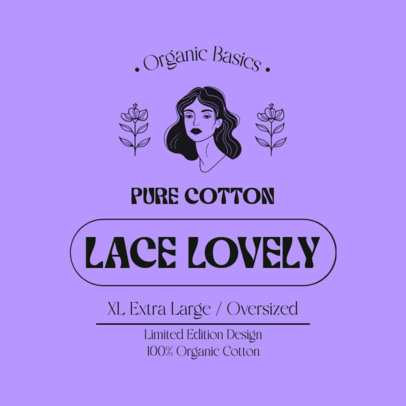 T-Shirt Label Maker for a Pure Cotton Clothing Brand 6538h