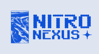 Sleeve Design Generator with a Racing Car and a Dotted Font 6526b