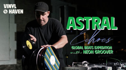 YouTube Thumbnail Template for a DJ's Groovy Session ed6979m