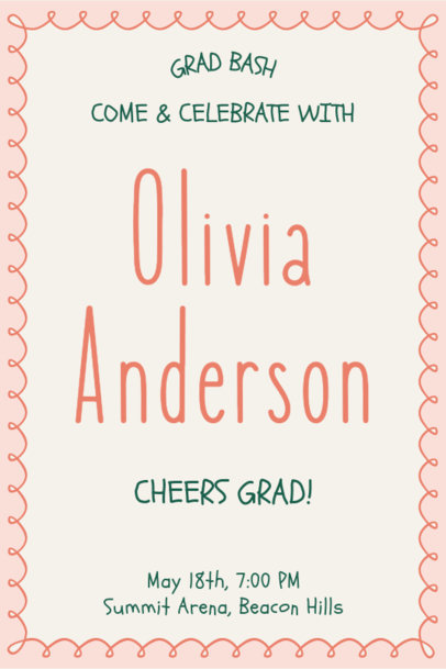 Invitation Design Creator Featuring a Graduation Ceremony Event