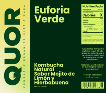 Label Design Creator for a Lemon Mojito Kombucha