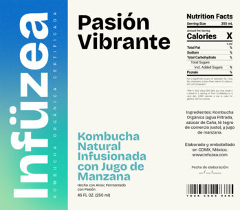 Label Design Template for a Kombucha Beverage