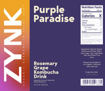 Label Design Generator for a Rosemary Grape Kombucha Drink