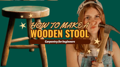Intro Video Generator with Animated Text for a Carpentry for Beginners-Themed Vlog