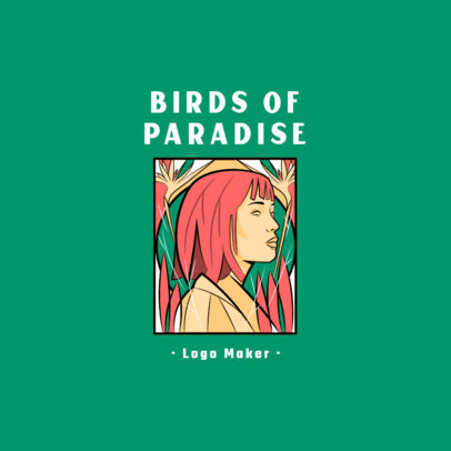 Art Nouveau-Styled Logo Creator with an Illustration of a Woman 2955c