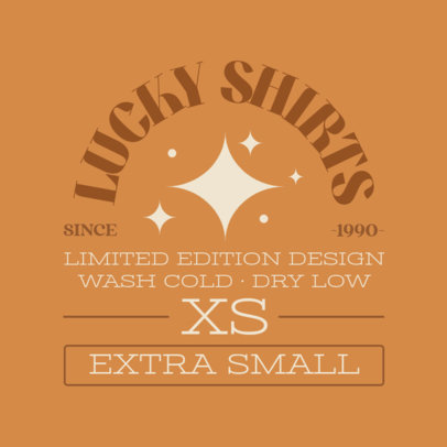 T-Shirt Label Design Creator for a Limited Edition Clothing Store Brand 6539b