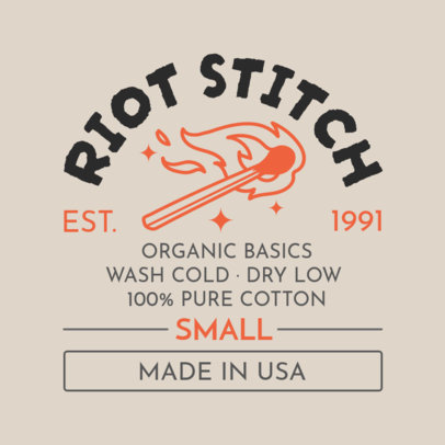 Small-Sized T-Shirt Label Design Maker for a Clothing Brand With a Match Graphic 6539d