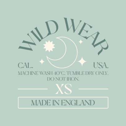 Illustrated T-Shirt Label Design Generator for an Attire Brand With a Moon Graphic 6539e