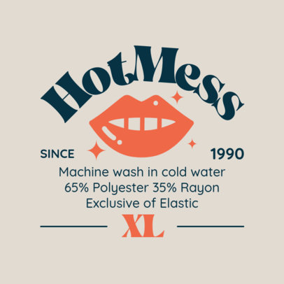 T-Shirt Label Design Maker With a Mouth Graphic for XL Garments 6539h