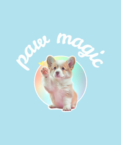 T-Shirt Design Template Featuring a Puppy Toe Beans Theme 6521c