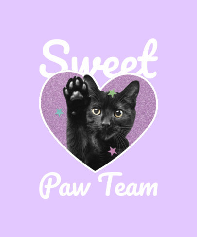 Paw Team T-Shirt Design Maker for Kitty Enthusiasts 6521d