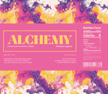 Label Design Generator for a Blackberry and Vanilla Kombucha Beverage ED-6975i