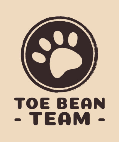 T-Shirt Design Maker With an Illustrated Toe Bean-Themed Graphic