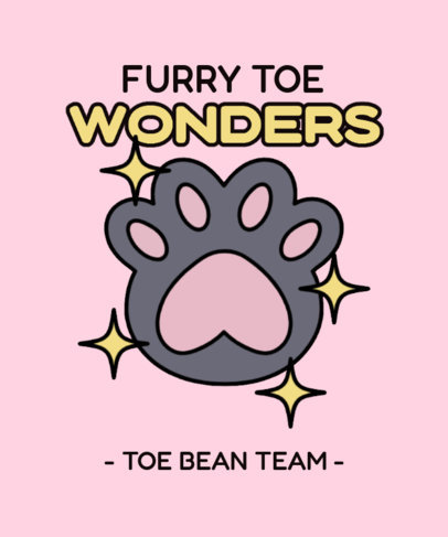 T-Shirt Design Template Featuring a Toe Bean Team Theme
