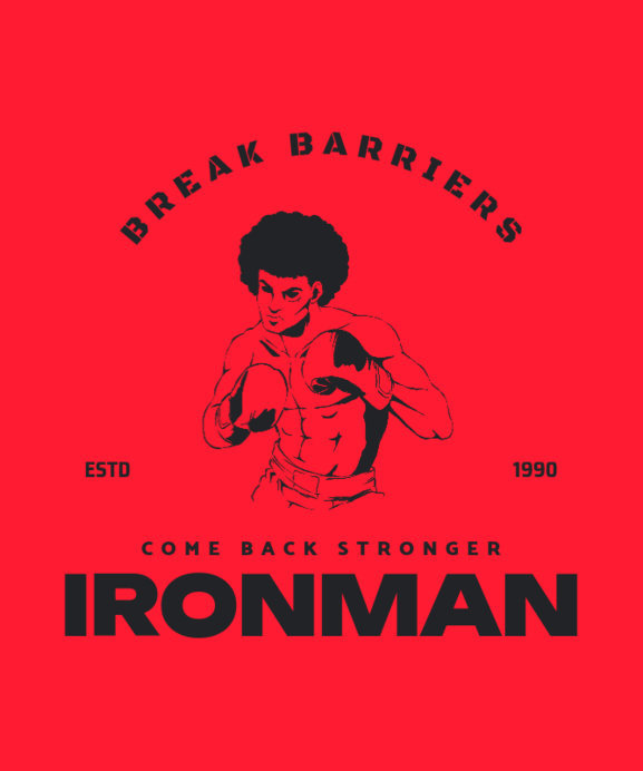 T-Shirt Design Maker Featuring an Illustrated Boxer with an Afro