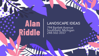 Landscape Business Card Maker with Graphic Background Design