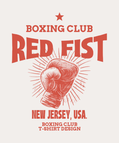 T-Shirt Design Generator for a Boxing Club Featuring a Glove Graphic