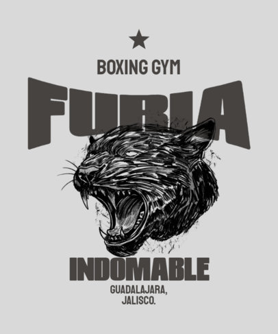 T-Shirt Design Maker Featuring an Illustrated Panther for a Boxing Gym