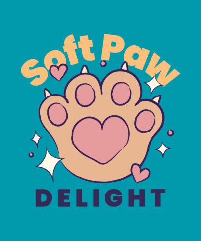 T-Shirt Design Generator With a Toe Bean-Themed Graphic and a Paw Quote