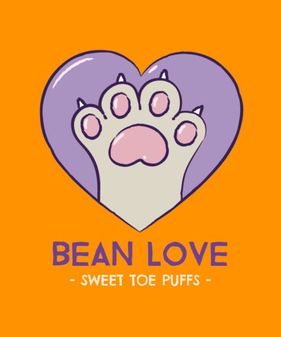 T-Shirt Design Creator for Cat Enthusiasts and a Cute Paw Illustration