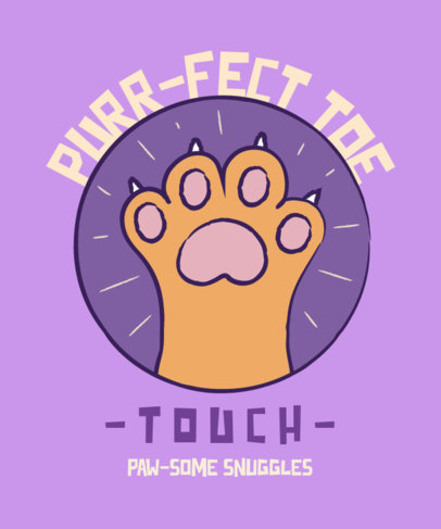 T-Shirt Design Template Featuring a Toe Bean-Inspired Theme