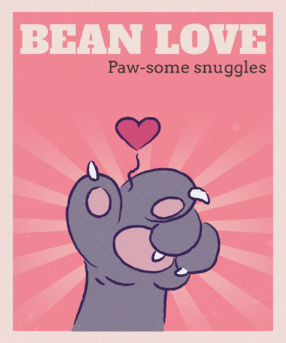 Quote T-Shirt Design Creator Featuring a Cat Paw Graphic With a Cute Theme