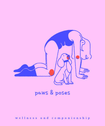 Yoga-Themed Tote Bag Design Maker for Pet Enthusiasts