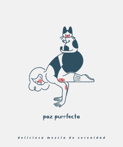 Illustrated Tote Bag Design Creator With a Yoga and Pet Theme