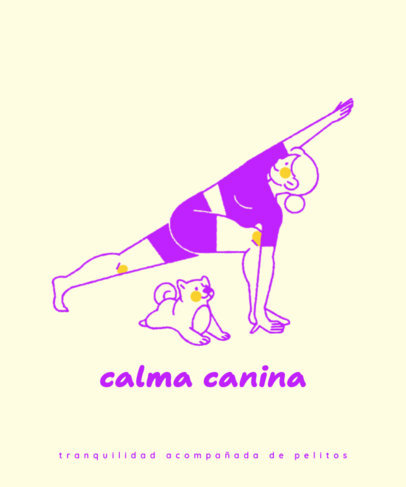 Wellness Tote Bag Design Template for Dog and Yoga Enthusiasts