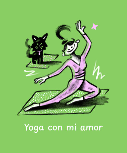 Tote Bag Design Generator for Pet Enthusiasts Featuring a Yoga Theme