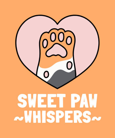 T-Shirt Design Generator With a Cute Kitty Paw Illustration
