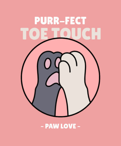 Cute T-Shirt Design Generator Featuring a Toe Bean-Themed Quote