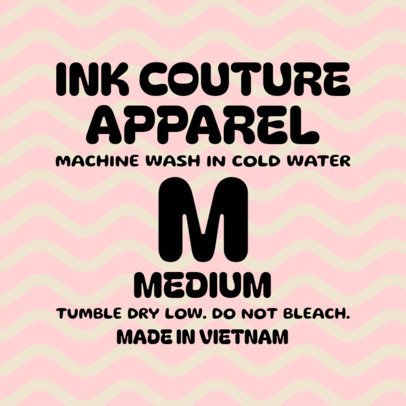 T-Shirt Label Generator for an Apparel Clothing Brand 6541a