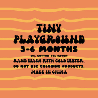 Baby T-Shirt Label Generator Featuring a Colorful Layout 6541e