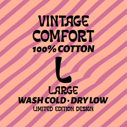 Large Size T-Shirt Label Creator for a Limited Edition Garment 6541f