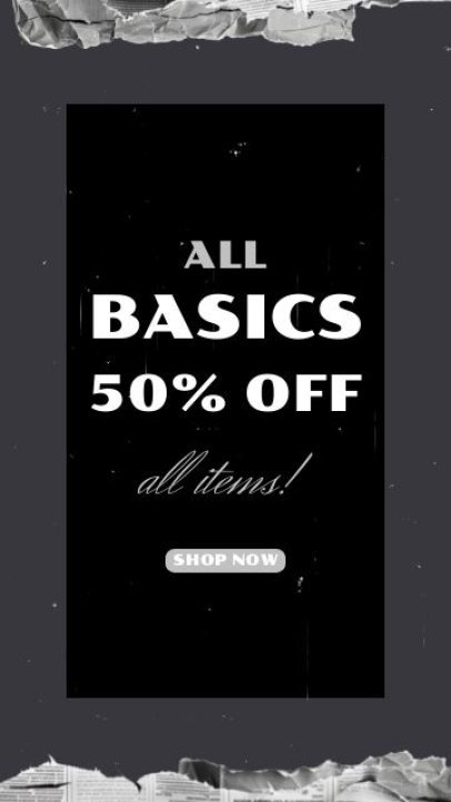 Instagram Story Video Creator with Paper-Ripping Animations for an Online Sale 8058