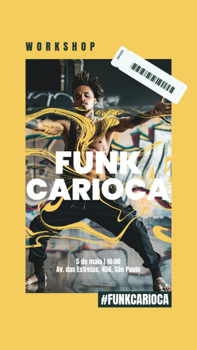 Instagram Story Template with a Dancer Picture for a Brazilian Dance Workshop 6473a