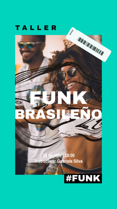 Instagram Story Generator with a Female Dancer for a Brazilian Funk Workshop 6473b