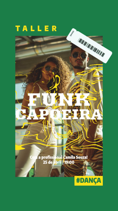 Instagram Story Generator Promoting a Brazilian Funk Workshop 6473e