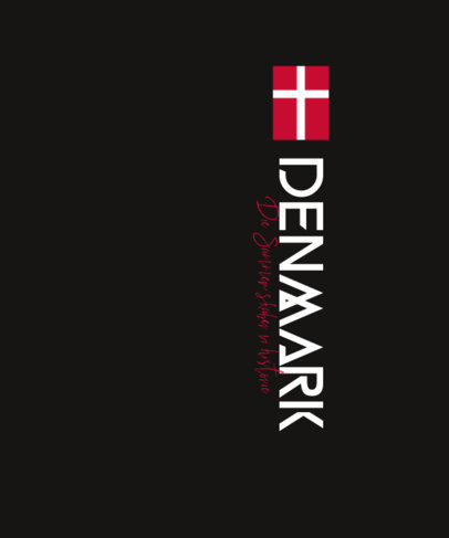 T-Shirt Design Generator with an Illustrated Denmark Flag for a World Cup-Inspired Tournament