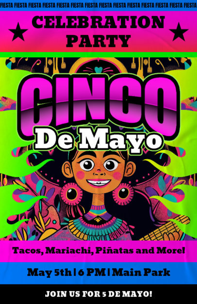 Flyer Design Maker Featuring AI-Created Graphic for a Cinco de Mayo Event 6549