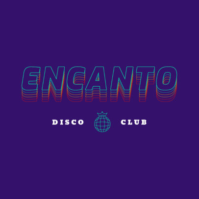 Gay Club Logo Maker Featuring a Disco Ball Graphic