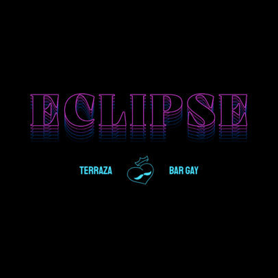 Gay Bar Logo Generator Featuring a Heart with a Crown