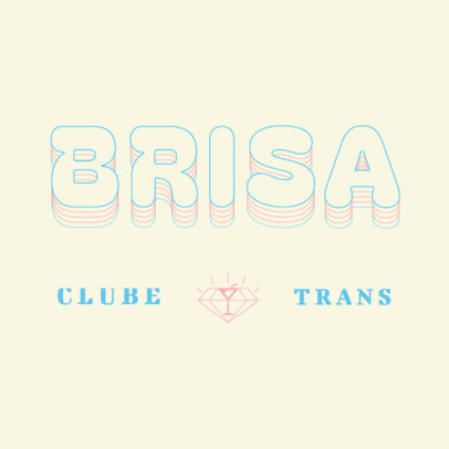 Transgender Club Logo Generator Featuring a Diamond Icon