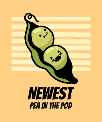 T-Shirt Design Creator With a Kawaii Aesthetic and Cartoonish Peas