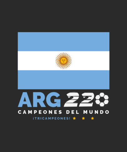 Argentina-Themed Soccer-Themed T-Shirt Design Generator Inspired by the World Cup