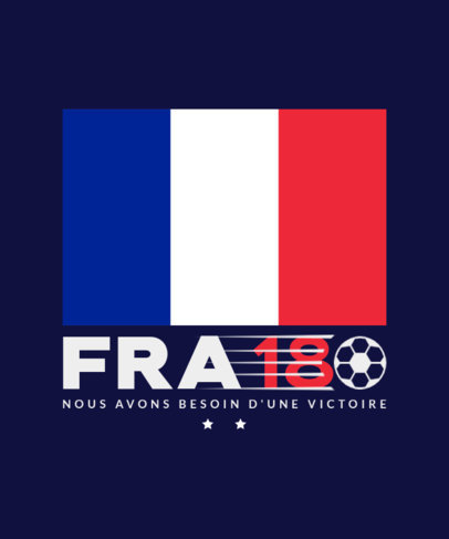 Flag-Themed T-Shirt Design Template With a Theme Inspired by the World Cup