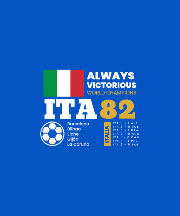 T-Shirt Design Maker Featuring an Inspired World Cup Theme and the Italian Flag