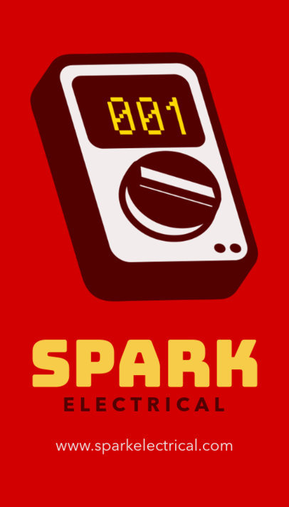 Online Business Card Maker for an Electrician Shop 